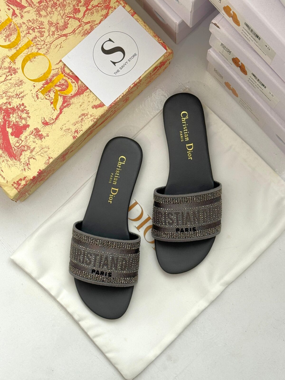 Christian Dior Flats Grey 38