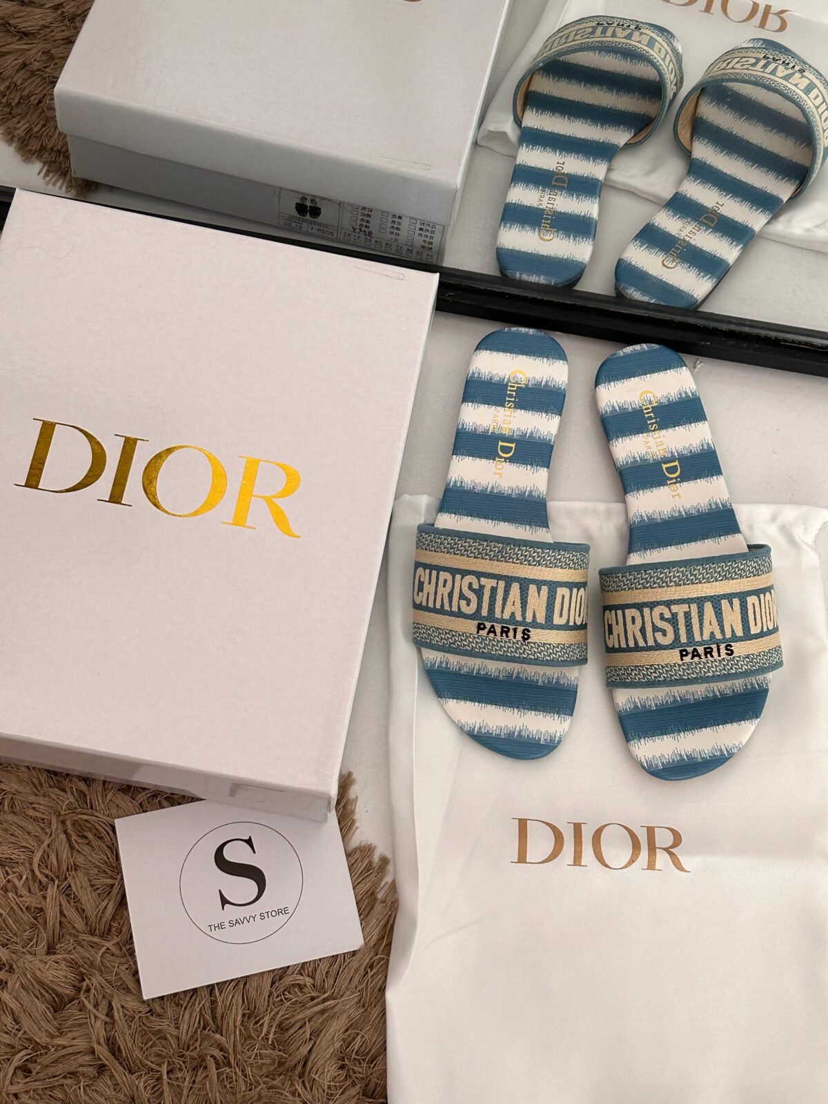 Christian Dior Dway Sandals Blue 37,38